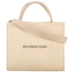 Brandon Blackwood End Systemic Racism Canvas Mini Tote Bag 7" X 6" With Shoulder